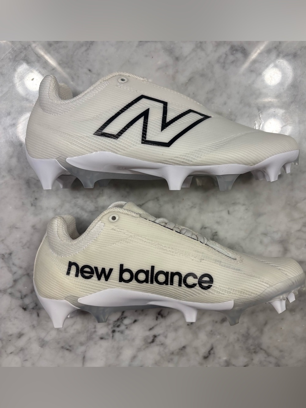 New Balance Burn X4 Women's Lacrosse Cleats Size 5.5 White Black NWOB